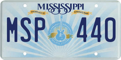 MS license plate MSP440