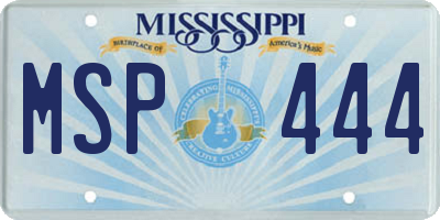 MS license plate MSP444