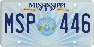 MS license plate MSP446