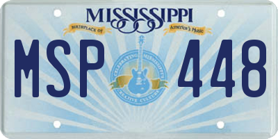 MS license plate MSP448