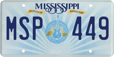 MS license plate MSP449