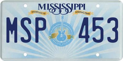 MS license plate MSP453