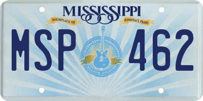 MS license plate MSP462