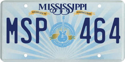 MS license plate MSP464