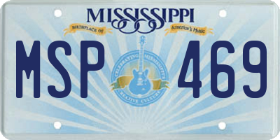 MS license plate MSP469