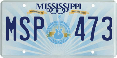 MS license plate MSP473