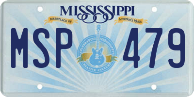MS license plate MSP479