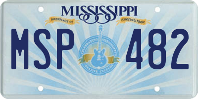 MS license plate MSP482