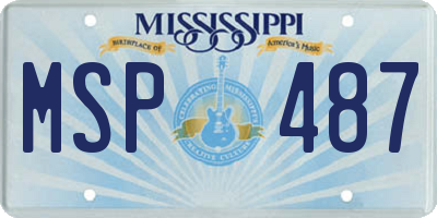 MS license plate MSP487
