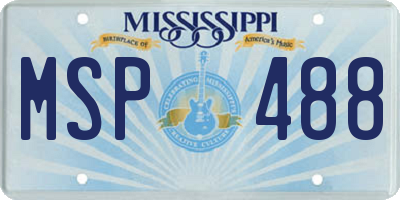 MS license plate MSP488