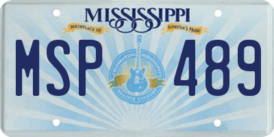 MS license plate MSP489