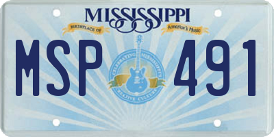 MS license plate MSP491