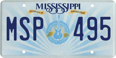 MS license plate MSP495