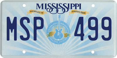 MS license plate MSP499