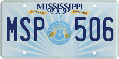 MS license plate MSP506