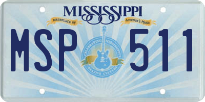 MS license plate MSP511