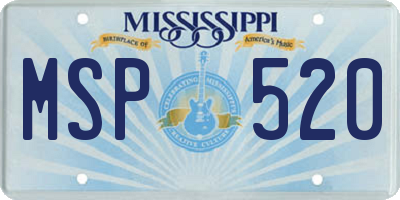 MS license plate MSP520
