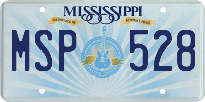 MS license plate MSP528
