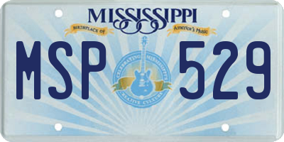 MS license plate MSP529