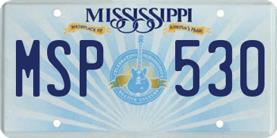 MS license plate MSP530
