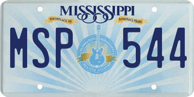 MS license plate MSP544