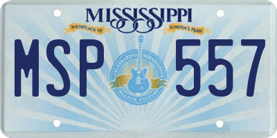 MS license plate MSP557