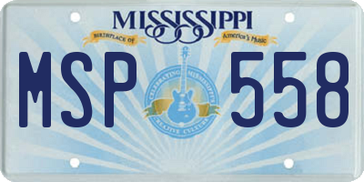 MS license plate MSP558