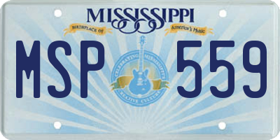 MS license plate MSP559