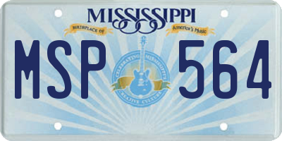 MS license plate MSP564