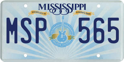 MS license plate MSP565