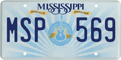 MS license plate MSP569