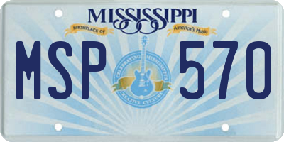 MS license plate MSP570