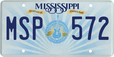 MS license plate MSP572