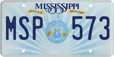 MS license plate MSP573