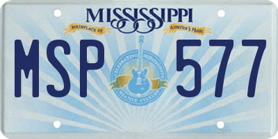 MS license plate MSP577