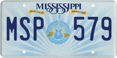 MS license plate MSP579