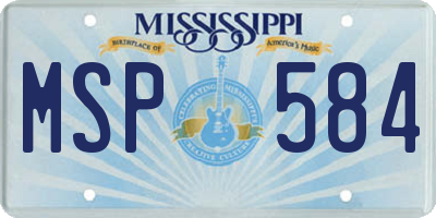 MS license plate MSP584