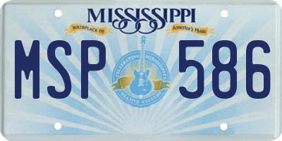 MS license plate MSP586