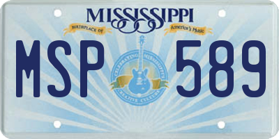 MS license plate MSP589