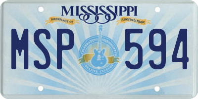 MS license plate MSP594