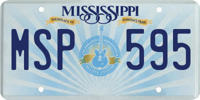 MS license plate MSP595