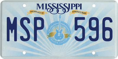 MS license plate MSP596