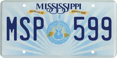 MS license plate MSP599
