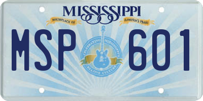MS license plate MSP601