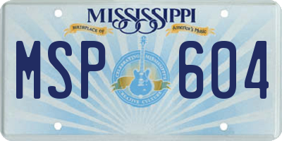 MS license plate MSP604