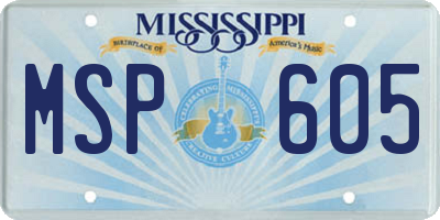 MS license plate MSP605