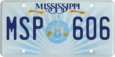 MS license plate MSP606