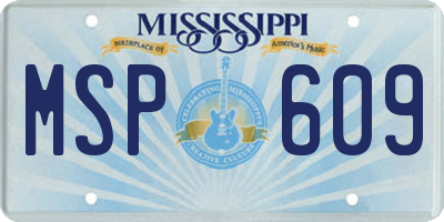 MS license plate MSP609