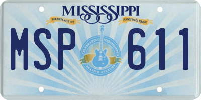 MS license plate MSP611