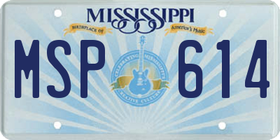 MS license plate MSP614